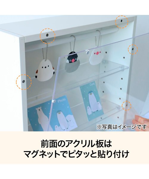 【幅40cm✖️奥行35cm✖️高さ86cm】コレクションケース　ホワイト ディスプレイボックスM (40×35 ホワイト)｜デコホームの通販｜&mall
