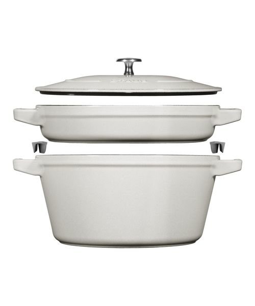 スタッカブルココット24cm 3pcsセット　カンパーニュ 新品未使用 STAUB スタッカブルココット24cm 3pcsセットカンパーニュ