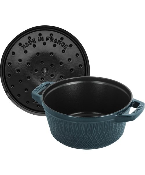 【新品未使用】ストウブ ツイストココット ラ・メール 20cm 数量限定】STAUB ツイストココット ラウンド 20cm ラ・メール