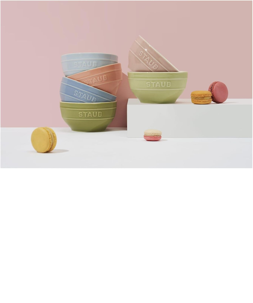 直営店限定】STAUB セラミックボウル6Pセット「マカロンカラーMIX