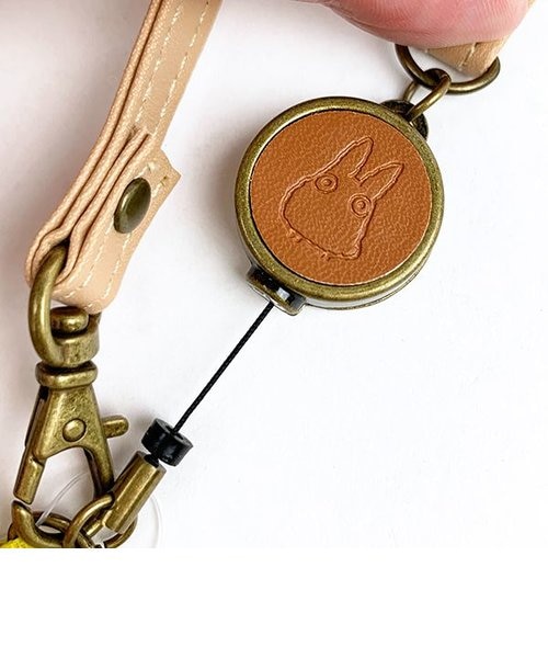 となりのトトロ リール付きパスケース 葉っぱがいっぱい パス