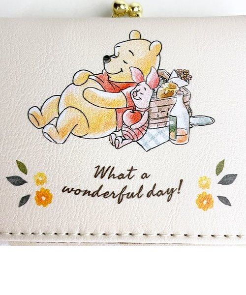 くまのプーさん Picnic Series POOH コンパクト財布 コインケース 財布 