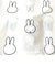  miffy 折りたたみコンビニバッグ メニーフェイス ホワイト バッグ