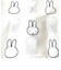  miffy 折りたたみコンビニバッグ メニーフェイス ホワイト バッグ