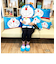 ドラえもん フェイス 枕 ピロー 寝具 クッション 青
