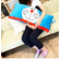 ドラえもん フェイスロング 枕 ピロー 寝具 クッション 青