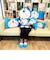 ドラえもん フェイスロング 枕 ピロー 寝具 クッション 青