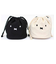 ミッフィー miffy 巾着ショルダーバッグ　フェイスナチュラル バッグ ナチュラル