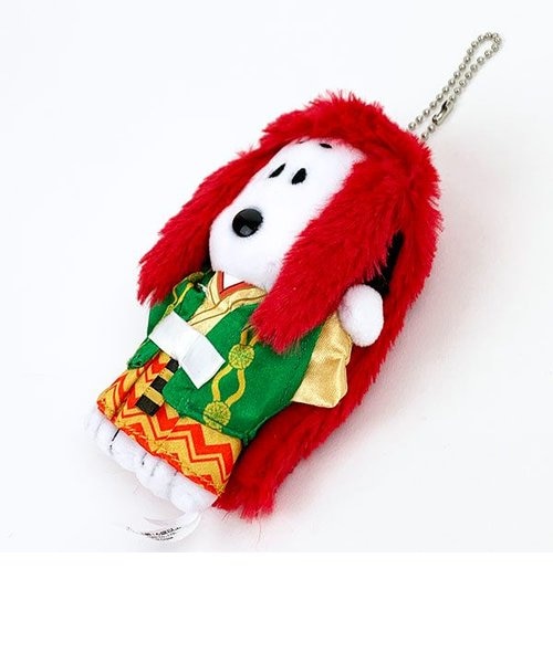 スヌーピー PEANUTS スヌーピー 歌舞伎 連獅子 マスコット 赤