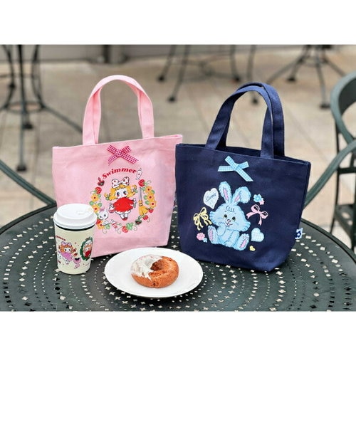 SWIMMER リボンミニトートバッグ PK スイマー ランチトート 魔女っ娘