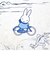 ミッフィー miffy×鳥獣戯画 miffy×鳥獣戯画　ポスター　自転車 ポスター 　 　 　