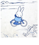 ミッフィー miffy×鳥獣戯画 miffy×鳥獣戯画　ポスター　自転車 ポスター 　 　 　