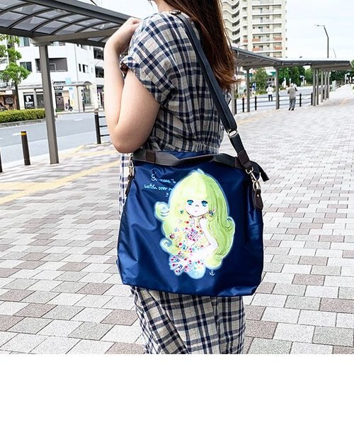 水森亜土 SAC スカーフ親子バッグ NV アディーフ ショルダー