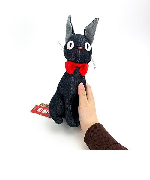 魔女の宅急便 ジジ　EDWINコラボ ぬいぐるみ 魔女の宅急便 ジジ ×EDWINぬいぐるみ デニム ブラック ギフト