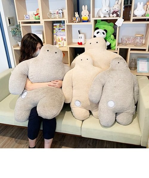 フニオ 抱きまくらBIG ベージュ ぬいぐるみ クッション リラックス
