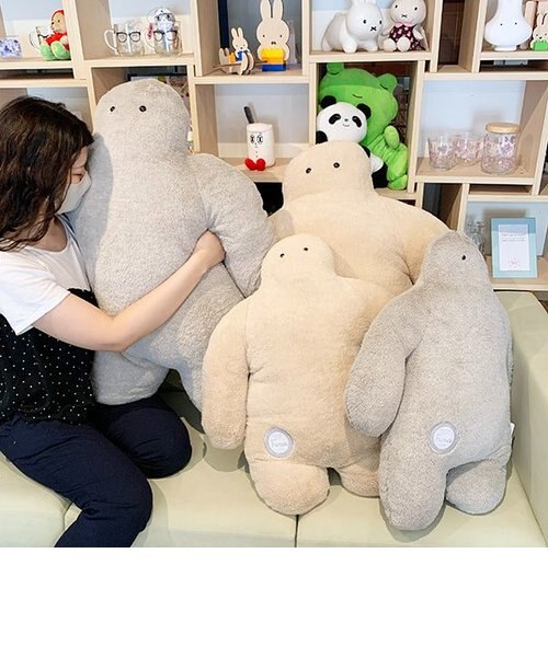 フニオ 抱きまくらBIG ベージュ ぬいぐるみ クッション リラックス