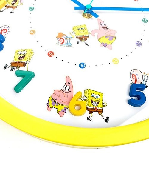 スポンジ・ボブ　掛け時計 SpongeBob(スポンジ・ボブ)×BAYFLOW】ダイカットクロック