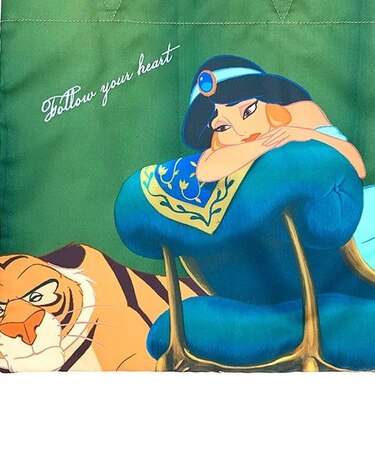 ディズニー アラジン ジャスミン グラフィックトート GR グリーン 