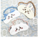 ちいかわ ハチワレ アイマスク ふわふわワッペン リラックス ブルー