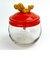 トムとジェリー キャンディポット ジェリー＆タフィー 保存容器 小物入れ インテリア キッチン レッド