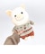 ぷーとん ぬいぐるみ Mサイズ 柄入りニット インテリア ベージュ