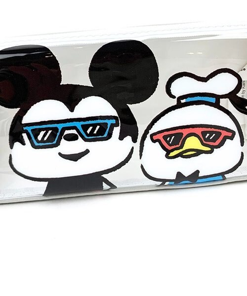 ディズニー BOXペンケース ミッキー＆ドナルド クリア ペンポーチ
