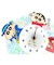 クレヨンしんちゃん アクリル壁掛け時計 ファミリー インテリア