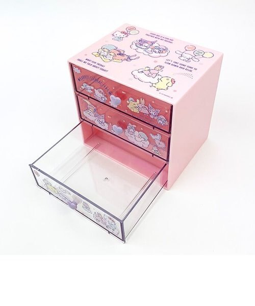 サンリオ サンリオキャラクターズ 3段チェスト 収納 インテリア 小物