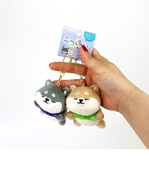 ニコぬいキーホルダー シバイヌ寝転び 柴犬 ぬいぐるみ マスコット