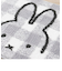 ミッフィー miffy チェックライン トイレマット グレー ポイントマット トイレ