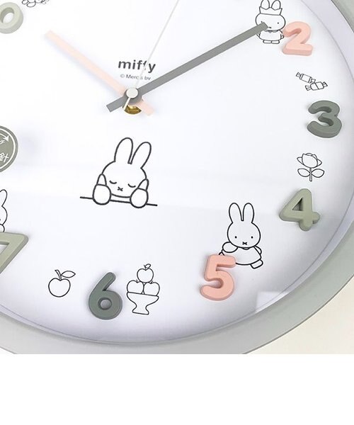 ミッフィー miffy アイコンウォールクロック グレー 掛け時計  インテリア｜パーフェクトワールドの通販｜&mall（アンドモール）三井ショッピングパーク公式通販