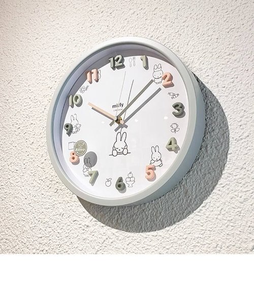 ミッフィー miffy アイコンウォールクロック グレー 掛け時計