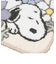 スヌーピー 花いっぱい マルチマット ブルー チェアマット インテリア SNOOPY