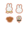 ミッフィー＆スナッフィー フレークシール（ピンク） 文具 文房具 miffy and snuffy 23AW 日本製