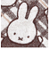 ミッフィー miffy フレンズチェック フェイスタオル ブラウン 34×80cm 日本製 西川