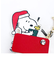 スヌーピー クリスマスソックスキーチェーンウォッチ 時計 グレー SNOOPY