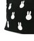 ミッフィー miffy モノグラム 帆布ポーチ フェイスブラック