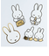 ミッフィー miffy ダイカットポストカード （face/gold） ハガキ 文具 日本製