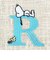 スヌーピー ジュートイニシャルバッグ〈R〉 ベージュ 天然素材 SNOOPY　