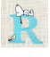 スヌーピー ジュートイニシャルバッグ〈R〉 ベージュ 天然素材 SNOOPY　