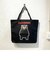 くまモン Kumamon ファスナー付き大きなトートバッグ ブラック
