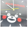 くまモン Kumamon 壁掛け時計 ブラック ウォールクロック