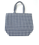 カナヘイの小動物 ピスケとうさぎ トートバッグ(大) チェック柄 紺