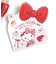 サンリオ ハローキティ 50th ふわふわ巾着ポーチ（ブルー） Sanrio