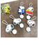 スヌーピー SNOOPY キーチェーン ラバーリールウォッチ 時計 キーホルダー ホワイト