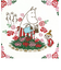 ムーミン ミニハンカチ （ローズガーデン） （ローズガーデン） 日本製 MOOMIN