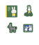 ミッフィー miffy フレークシール (動物園) 文具 日本製