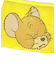 トムとジェリー ジェリー フェイスメッシュポーチ (イエロー)