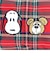 スヌーピーSNOOPY スヌーピー＆ベア チェック 化粧ポーチ 小物入れ レッド