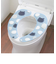 ふわりんこ 貼るだけ便座シート (ネコブルー) アニマル柄 トイレ用品